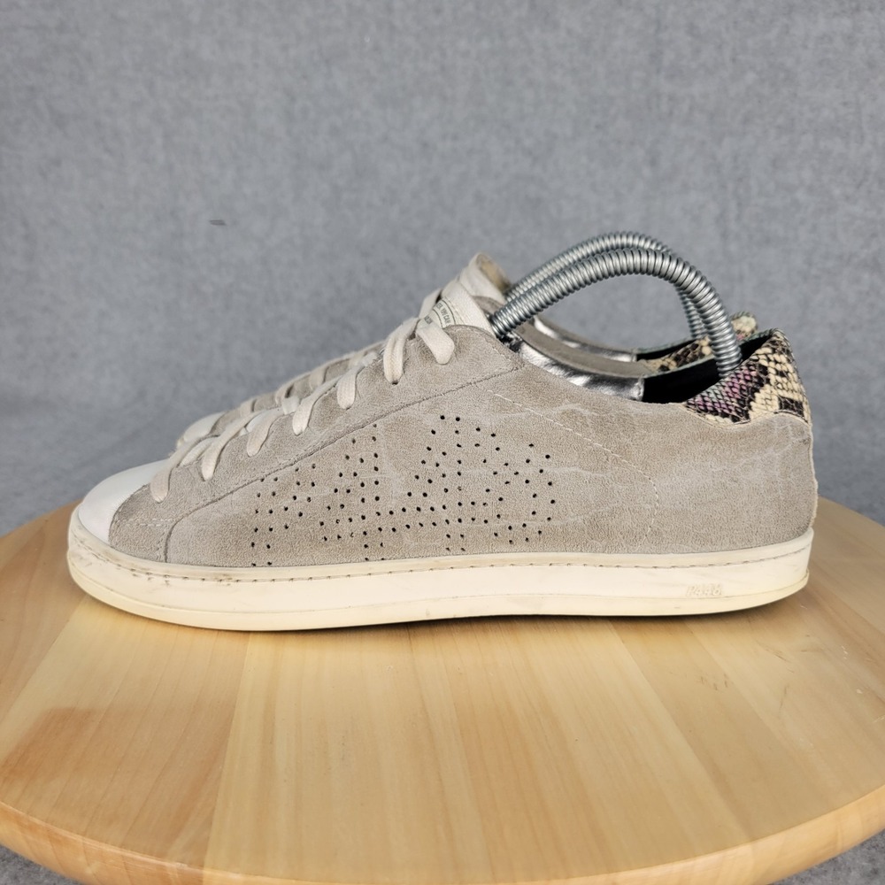 P448 John Sneakers Womens 39 EU 8.5 US Suede Gray Snake‎ Designer